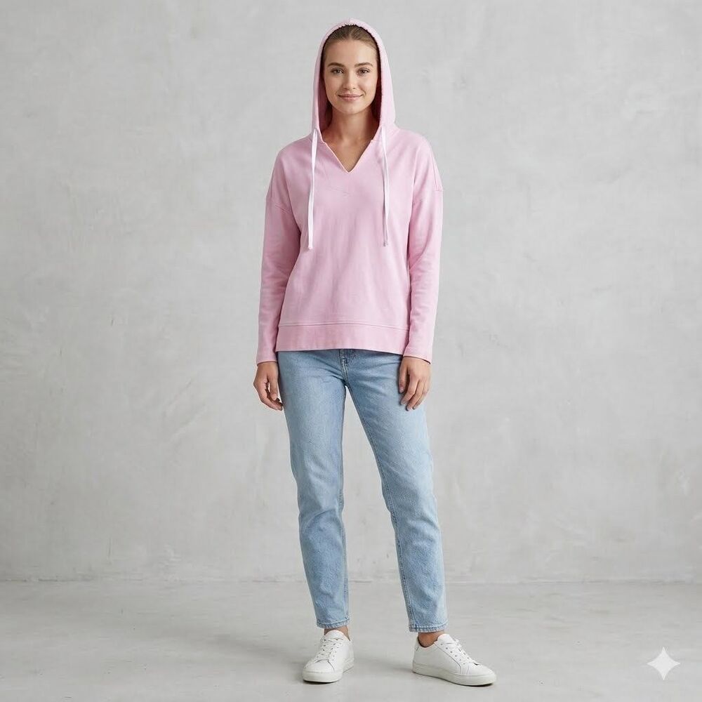 Lilly Pulitzer Hoodie Sweatshirt Top Long Sleeves Pullover Solid Pink XS 289506